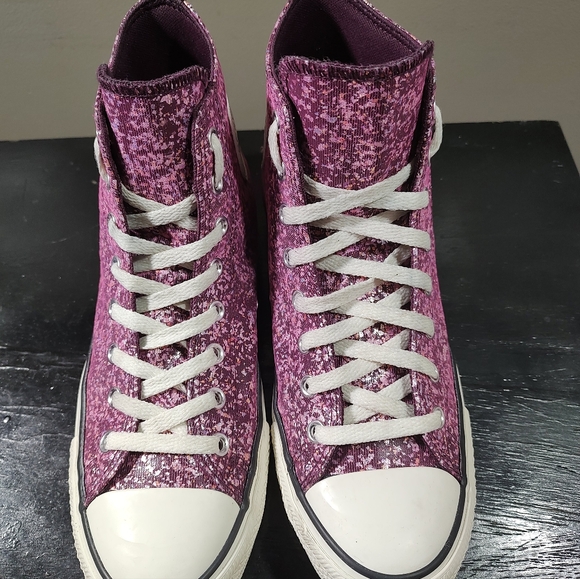 Converse CTAS Orchid Abyss/Egret Women's High Top Sneakers-Size 11 A11137C - Picture 4 of 9